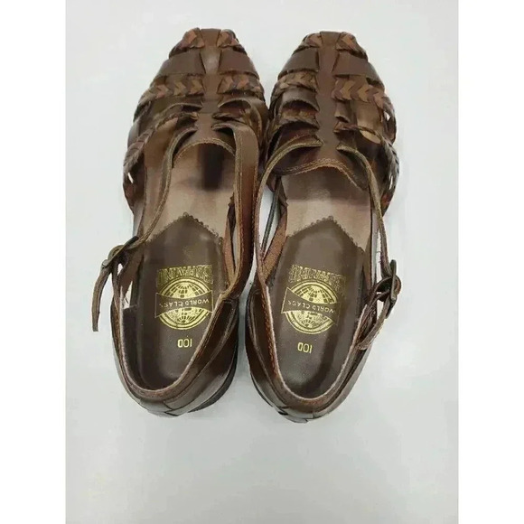 Vintage World Class Buffalind Leather Strappy Sandals Women's Size 10 Y2K - Picture 5 of 9